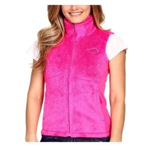NWT The North Face Women’s Active Fit Osito Silken Fleece Vest Fuchsia Pink Sz L
